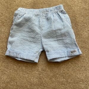 Badgley Mischka Light Blue Striped Baby Shorts